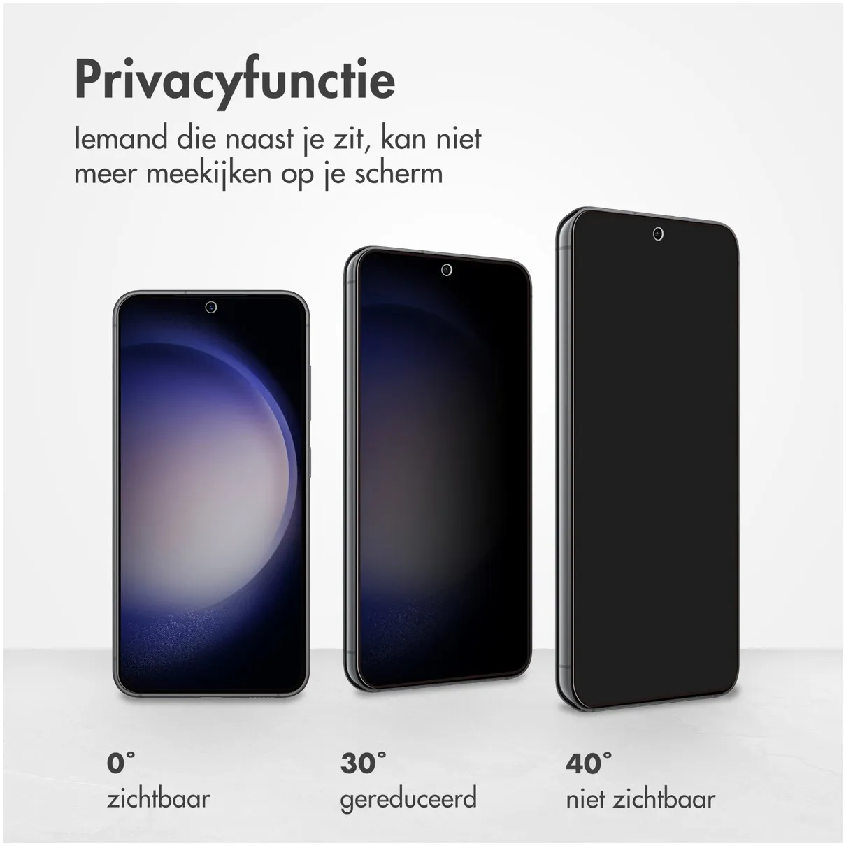 Accezz Gehard Glas Privacy Screenprotector Samsung Galaxy S22 / S23 Transparant