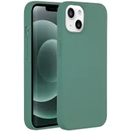 Accezz Liquid Silicone Backcover iPhone 13 Mini Donkergroen
