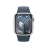Apple Watch Series 9 41mm Zilver Aluminium Sportband S/M Stormblauw
