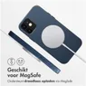 Accezz MagSafe Leather Backcover iPhone 12 (Pro) Blauw