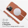 Accezz MagSafe Leather Backcover iPhone 14 Pro Max Bruin