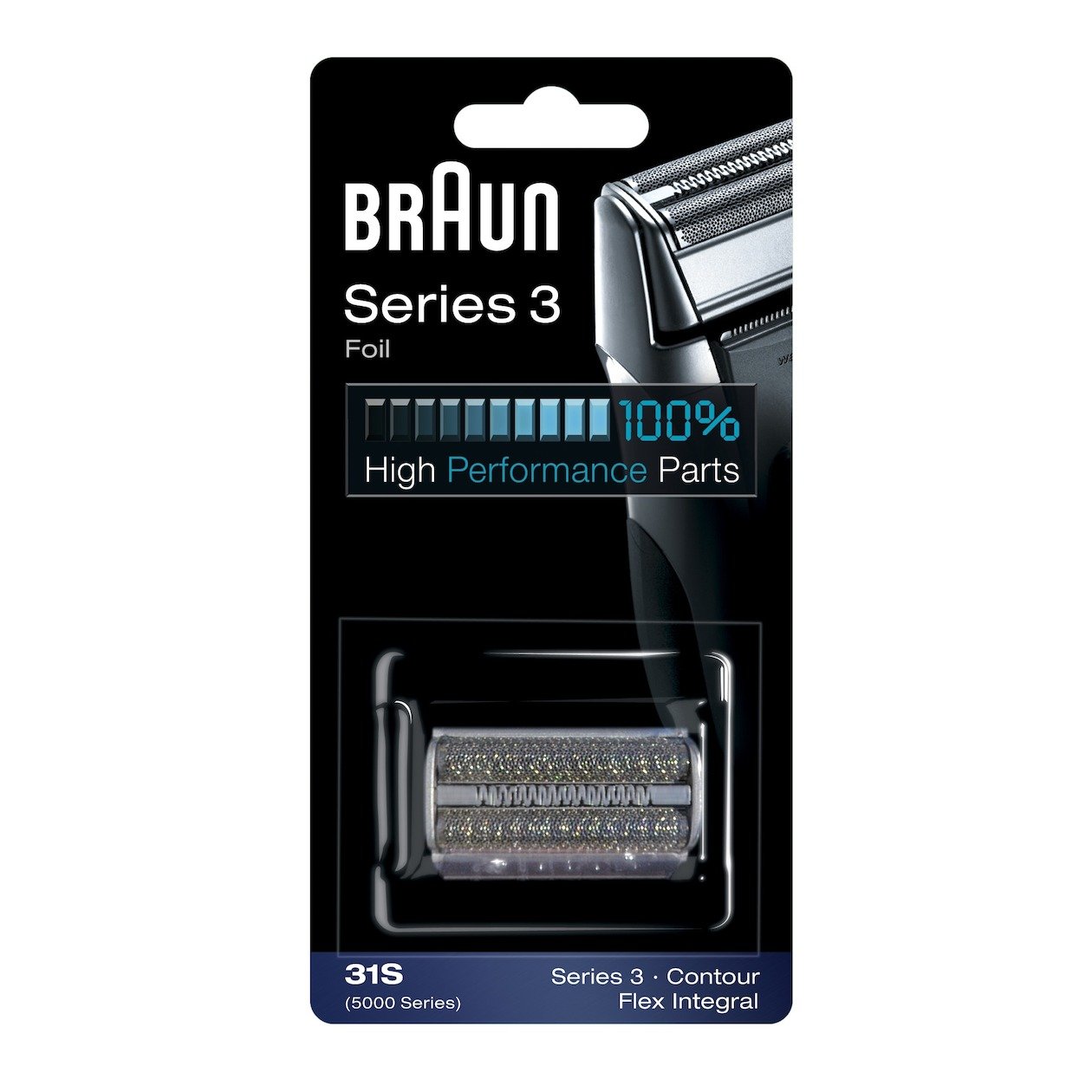 Braun Series 3 31S Foil Zilver - Vervangend Scheerblad