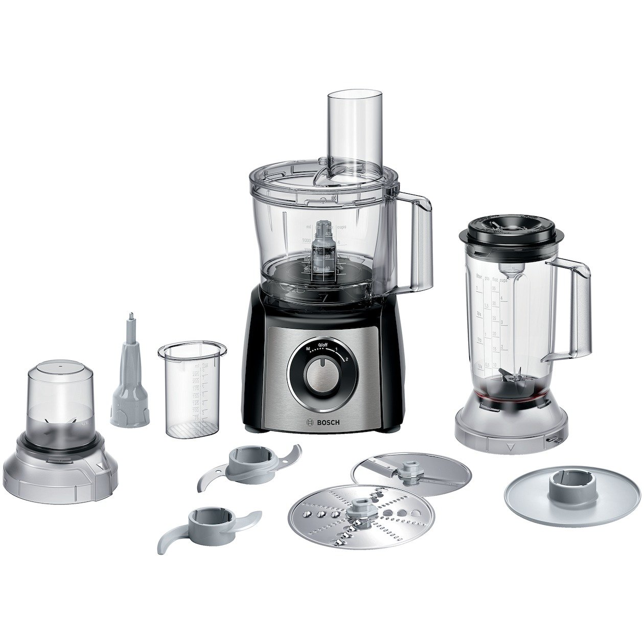 Bosch MCM3PM386 MultiTalent 3 - Foodprocessor - RVS/Zwart