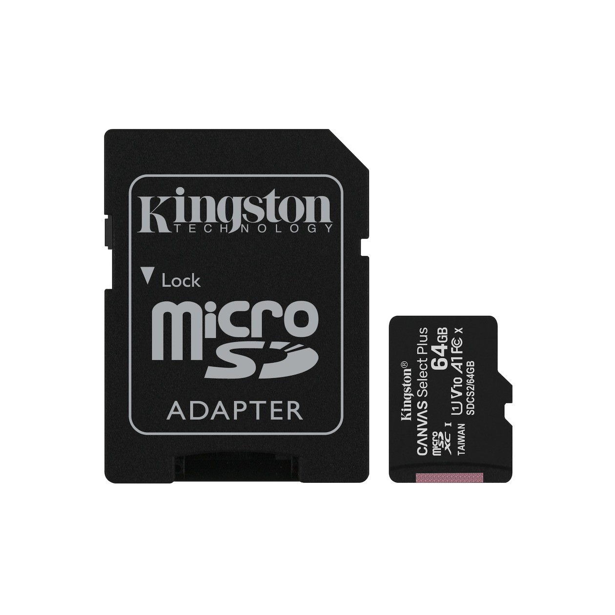 Kingston microSDXC Canvas Select Plus 64GB 100 MB/s + SD adapter