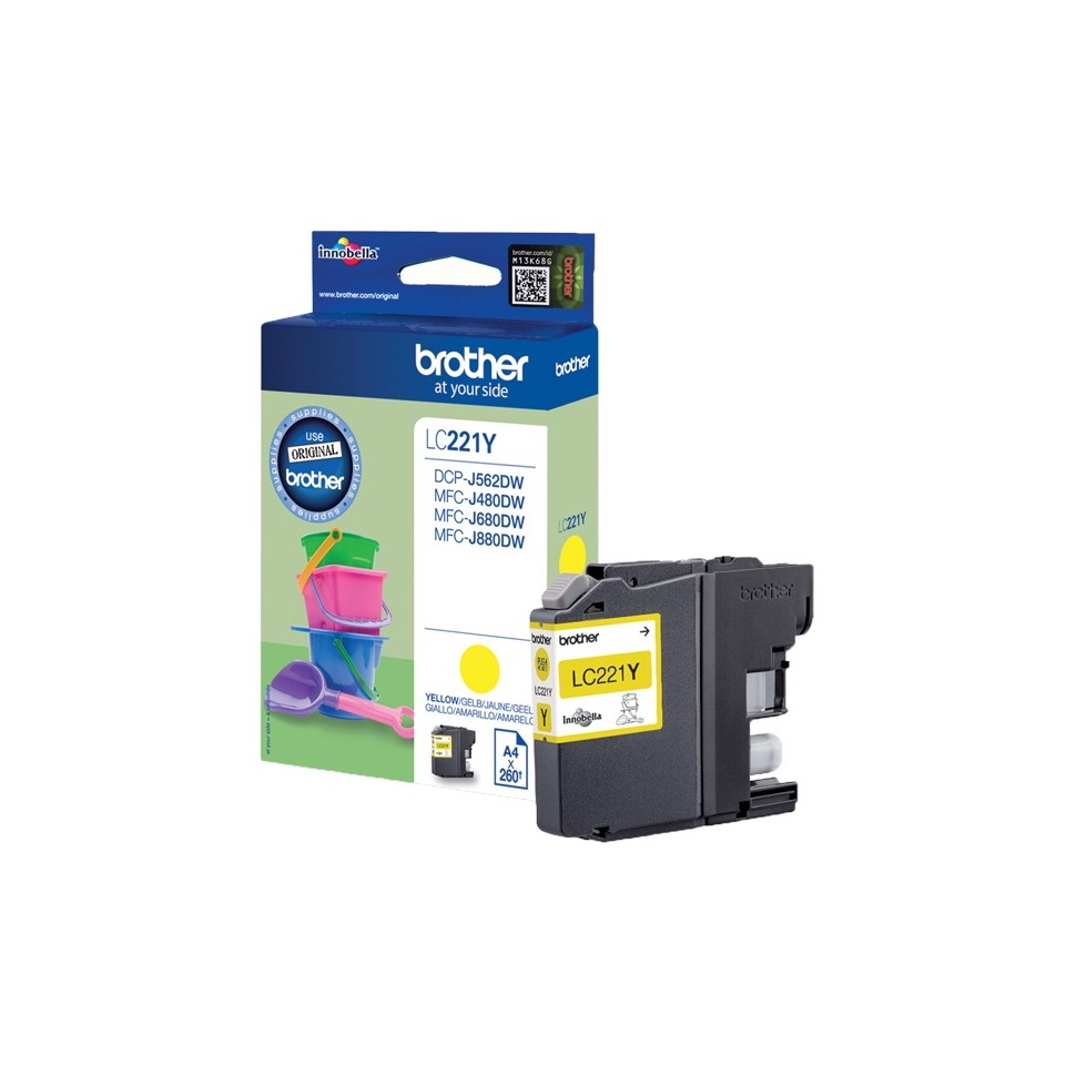 Brother LC221Y - Inktcartridge / Geel