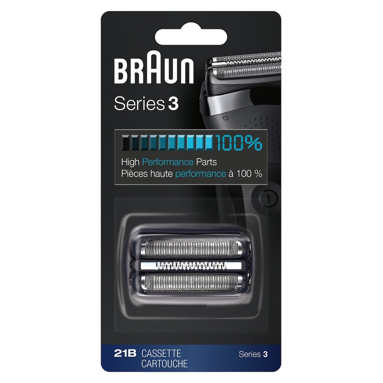 Braun Series 3 21B Foil & Cutter Zwart - Vervangend Scheerblad