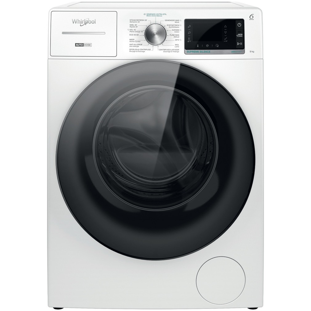 Whirlpool vrijstaande wasmachine: 9,0 kg - W8 W946WB BE