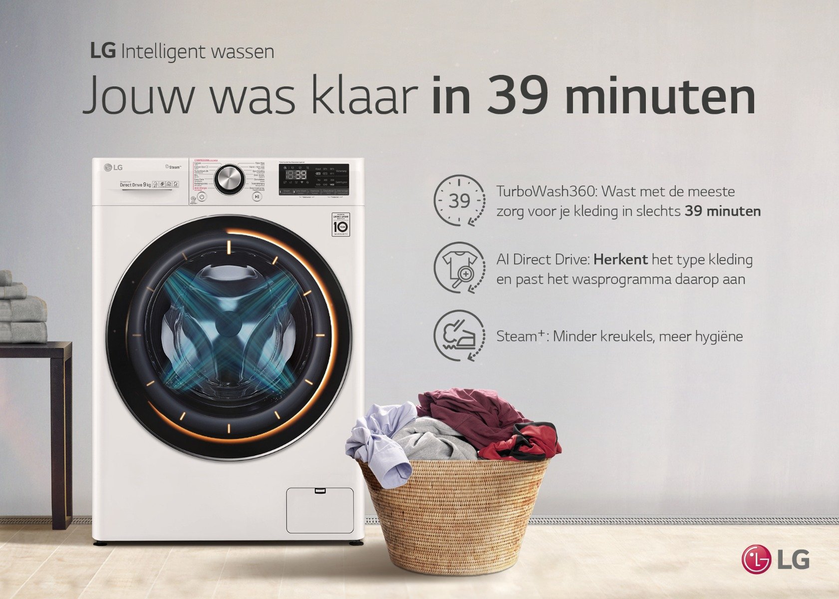 LG stoom wasmachine te koop bij Expert